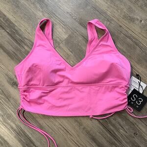 Women's S3 Supportive Cinched Adjustable Midkini Swimsuit Top Hot Orchid Pink XL